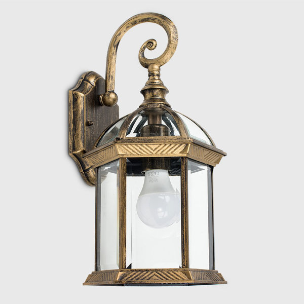 Marlow Home Co Fulkerson Gold Cm H Outdoor Wall Lantern Wayfair Co Uk